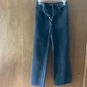 Denim Forum Black Button Fly Jeans